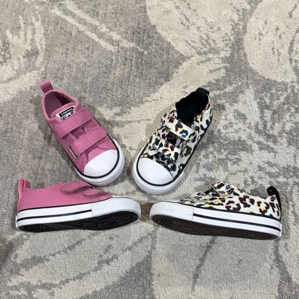 Converse Chuck Taylor All Star Leopard and Pink Slip-On High-Top Sneakers Size 6 - Picture 3 of 4